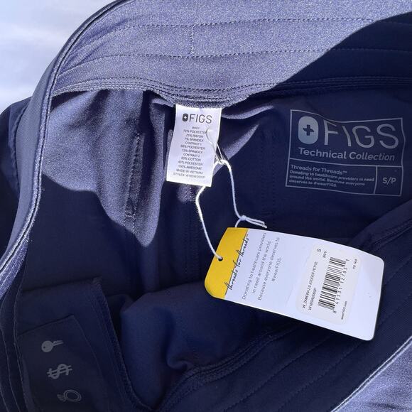 Figs Zamora Jogger Scrub Pants Womens Small Petite Navy Blue - Picture 5 of 5